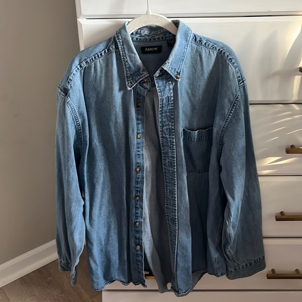Arrow Denim Button Up - Picture 3 of 4